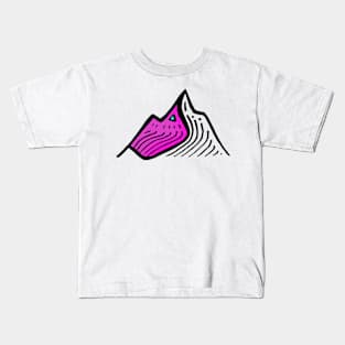 Mountain Line Art Kids T-Shirt